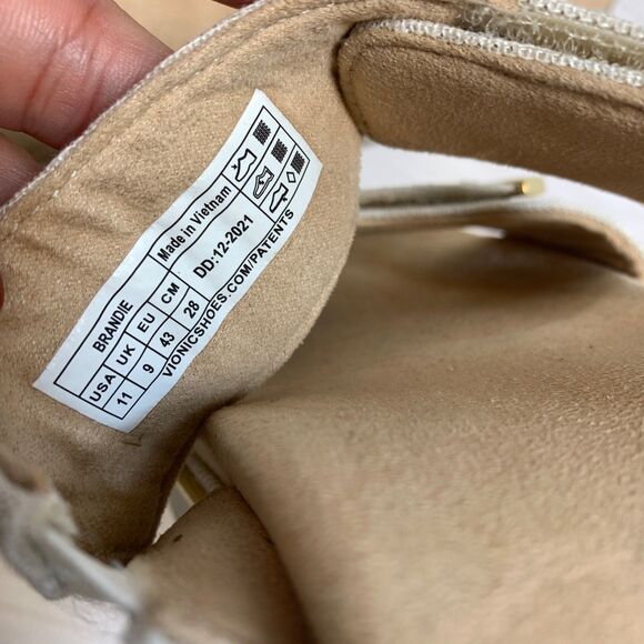 Vionic Womens Brandie Metallic Tip Slip On Sandals Size 11 Platform - Picture 8 of 10